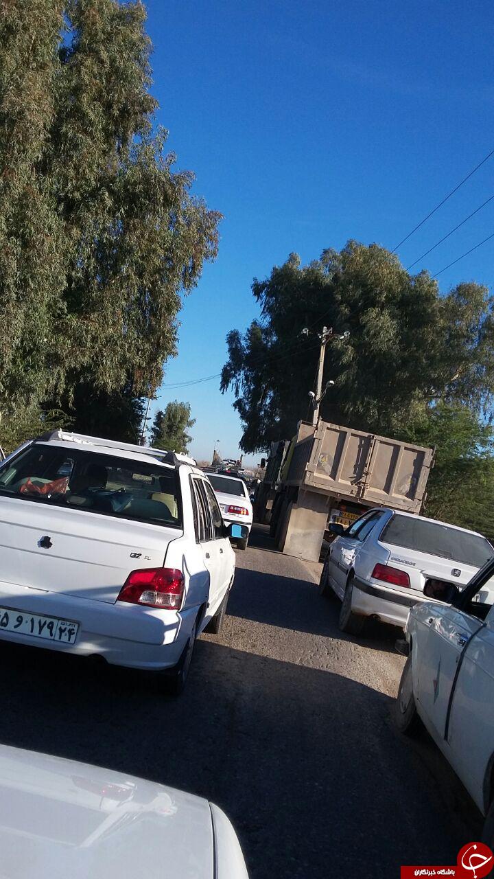 پلی که تردد خودروها را با مشکل روبرو کرده است + تصاویر