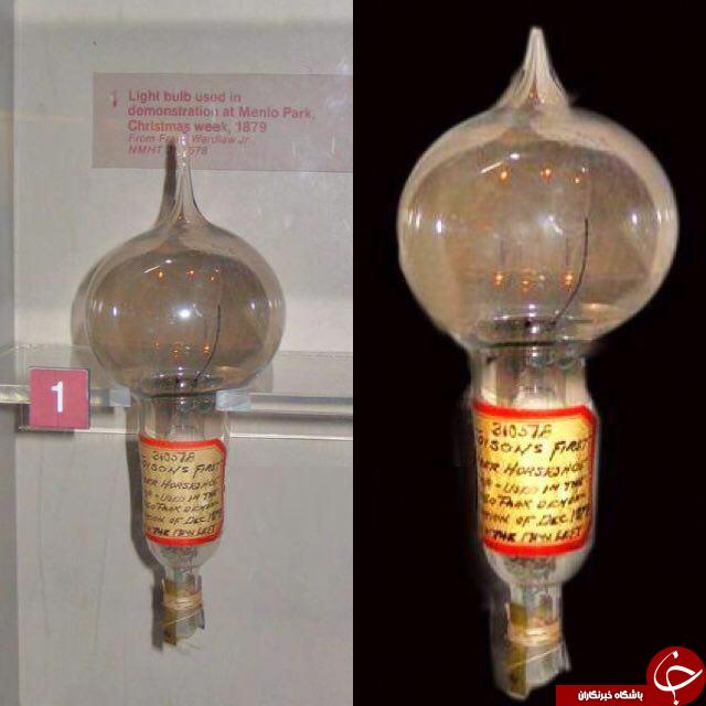 اولین لامپ ادیسون که روشن شد + عکس