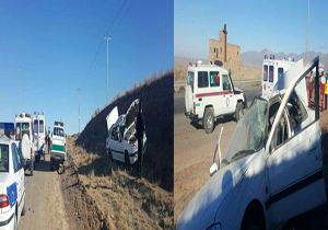 واژگونی خودرو پژو پارس حادثه ساز شد
