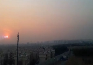 نمایی از آلودگی هوای پایتخت + فیلم