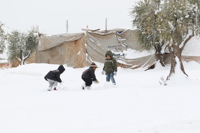 عکس/ حلب سفید پوش شد