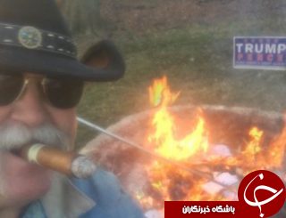 به آتش کشیدن نامه&zwnj;های ضد ترامپ به دست کلانتر اوهایو+ عکس