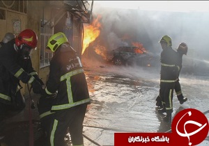 جایگاه غیرمجاز گاز LPG درآتش سوخت/ حادثه ای که ختم به خیر شد+ عکس