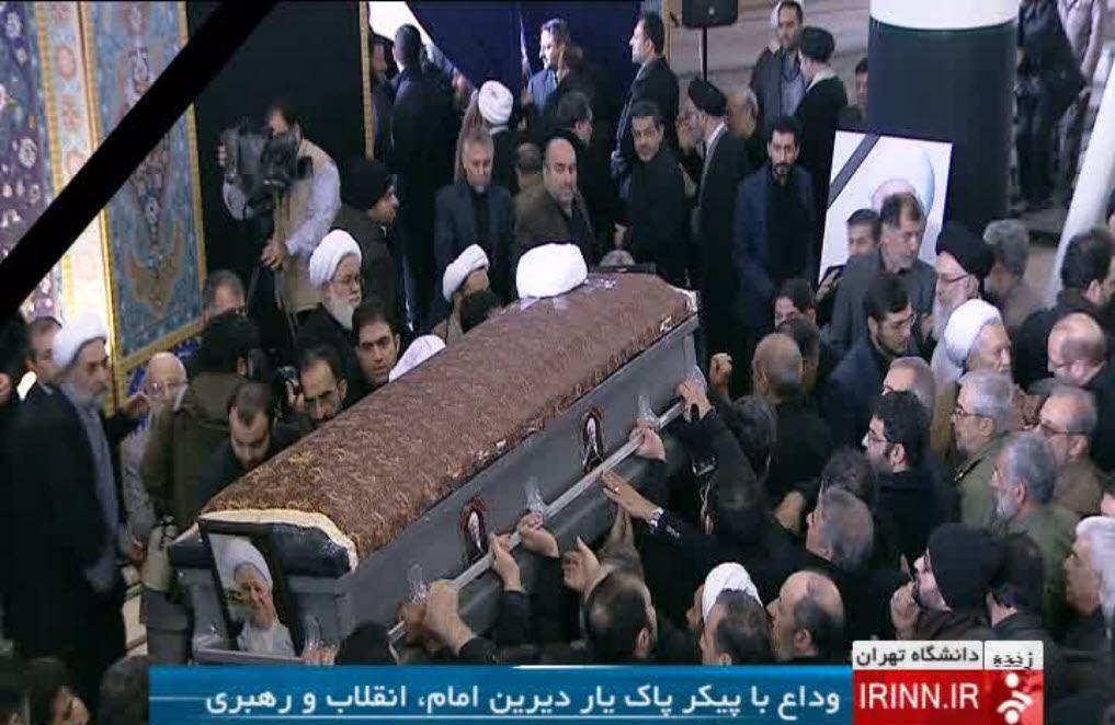 از حضور پرشور مردم و مسئولان تا بنرهایی به رنگ وداع با هاشمی+تصاویر