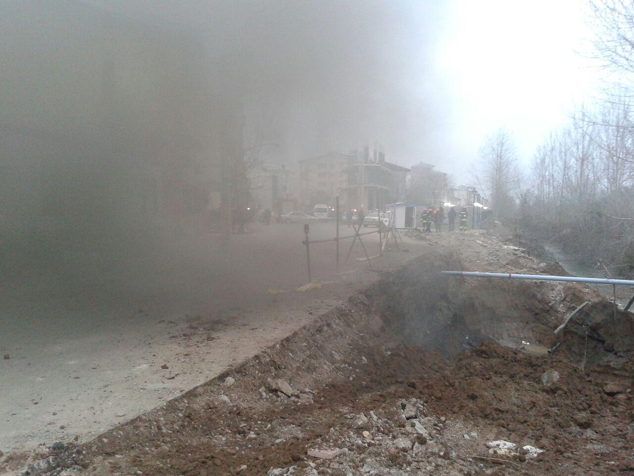 شکستگی انشعاب ونشت گاز در پی عملیات حفاری در رشت