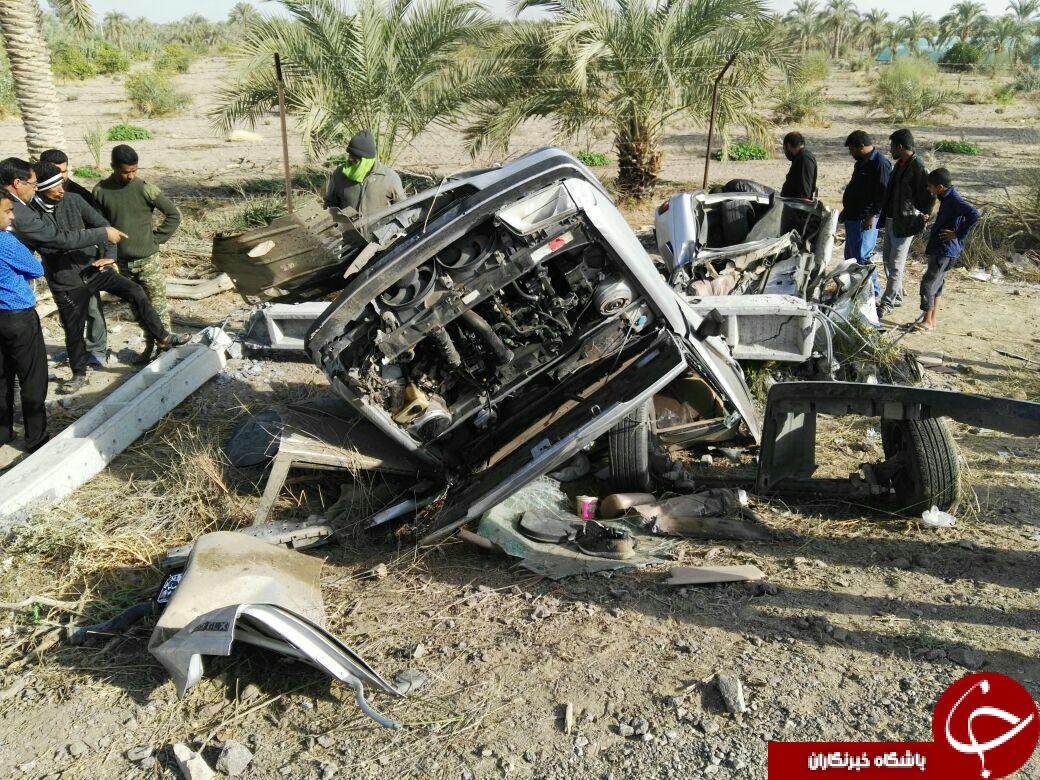 واژگونی پژو 6 دانش آموز را به کام مرگ کشاند + تصاویر