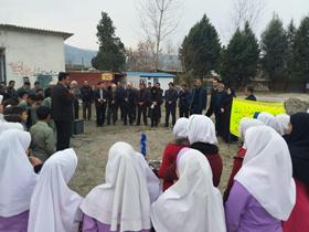 کلنگ زنی مدرسه خیرساز روستای سرطاق