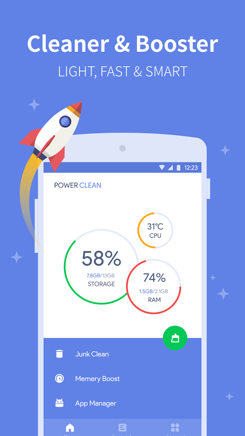 Power Clean Optimize Cleaner بهینه سازی گوشی و تبلت اندرویدی // در حال کار