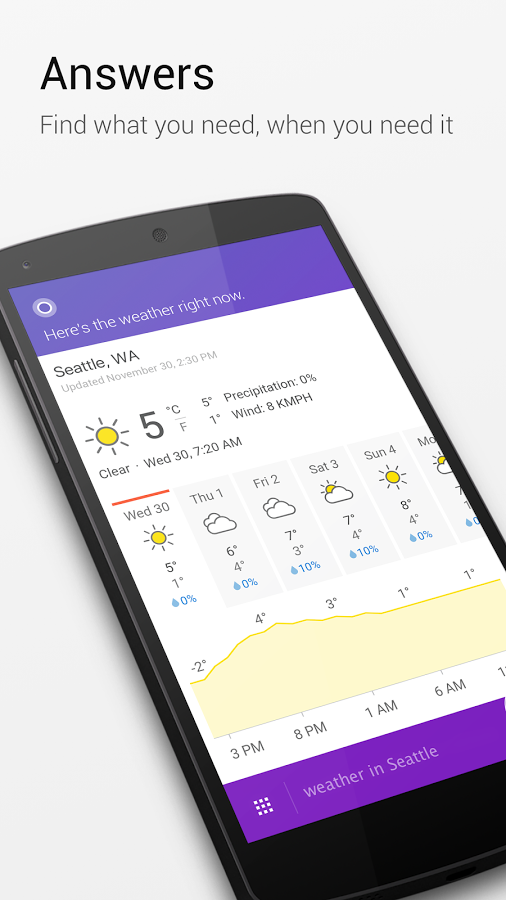 دانلود Microsoft Cortana  برنامه دستیار صوتی کورتانا اندروید / در حال کار