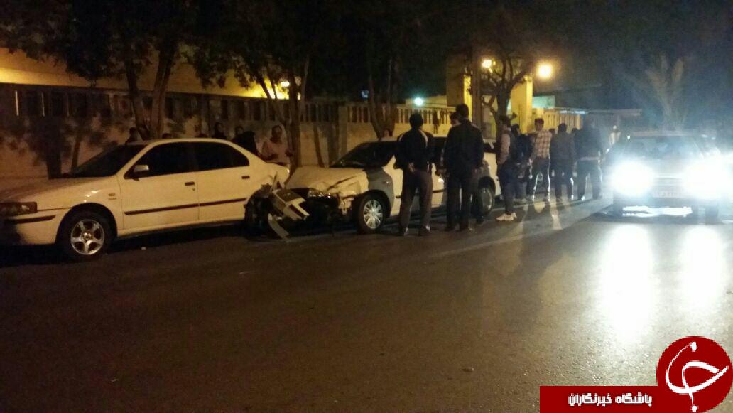 تصادف زنجیره ای هشت ماشین در بوشهر
