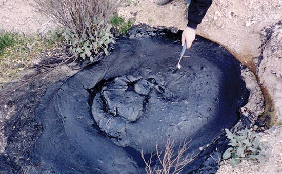 اجرا طرح اکتشاف قیر طبیعی در شهرستان دشتی و دشتستان