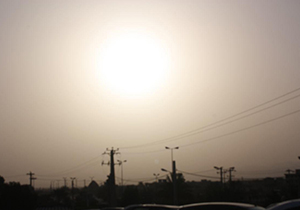 گرد و خاک و کاهش دید در فارس