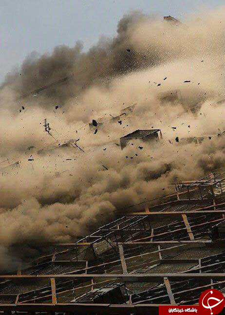 تصويري متفاوت از ريزش ساختمان پلاسکو