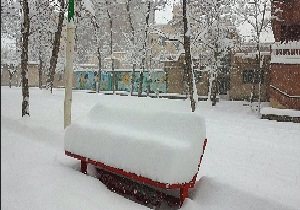 بارش برف در مهاباد