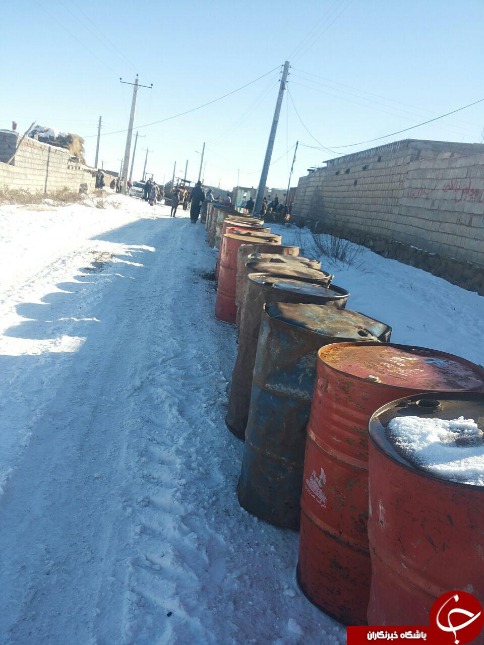 صف&zwnj;های طولانی نفت روستای مازافا + فیلم و تصاویر