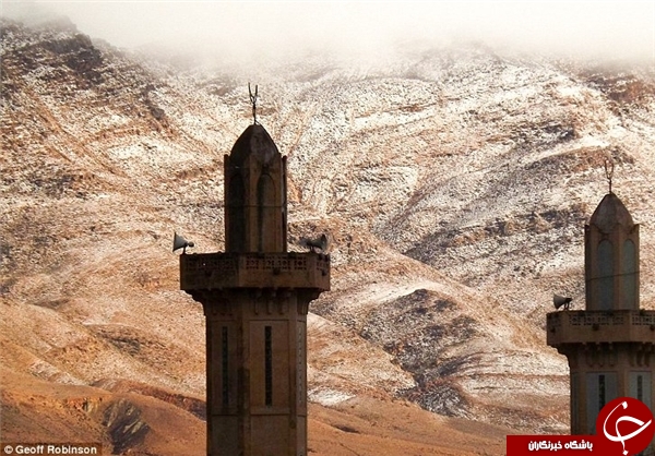 بارش برف در بزرگ&zwnj;ترین صحرای جهان بعد از 37 سال +تصاویر