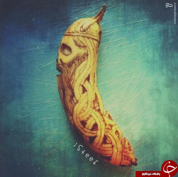 عکس/ خلق آثار هنری با موز