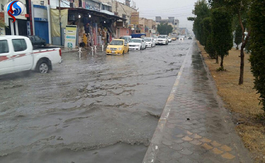 آبگرفتگی خیابان های کربلای معلی