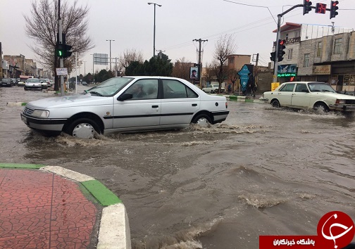 تصاویر باران در شهرستان تاکستان