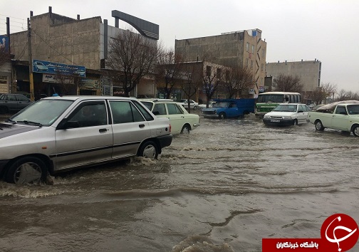 تصاویر باران در شهرستان تاکستان