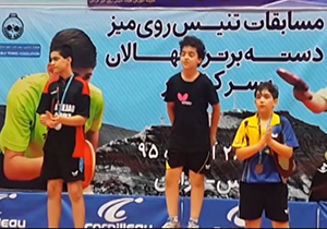 مدال آوری نونهال ورزشکار بوشهری در رشته تنیس روی میز + فیلم