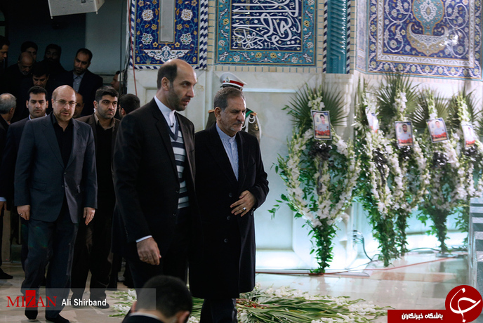 حضور مسئولان عالی کشور درتشییع پیکر شهدا