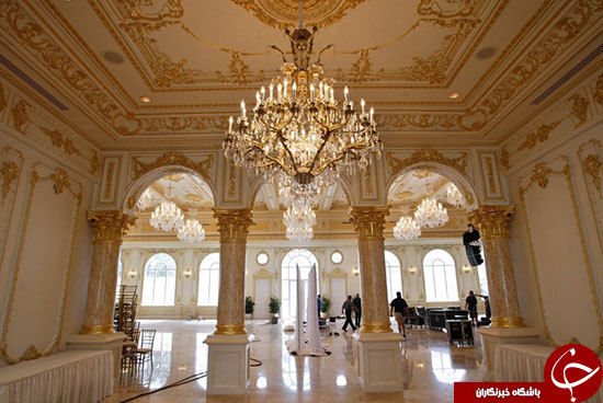 وقت گذرانی آخر هفته ترامپ در کاخ مجللش + تصاویر