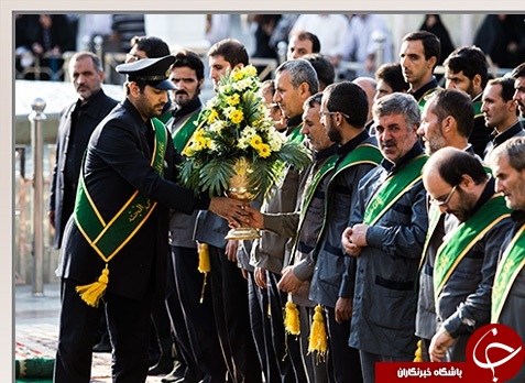 خطبه خوانی خادمان حرم کریمه اهل بیت(ع)+تصاویر