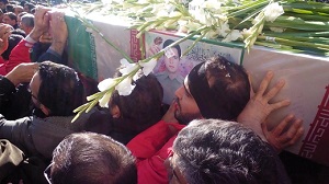 تشییع پیکر پاک آتش نشان شهیدرضانظری