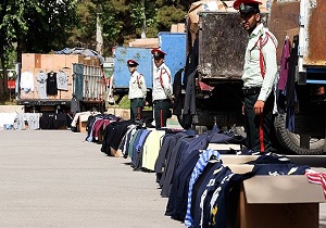 محموله 4 تنی پوشاک قاچاق
