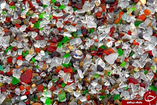 تصاویر دیدنی از ساحل شیشه ای شگفت انگیز