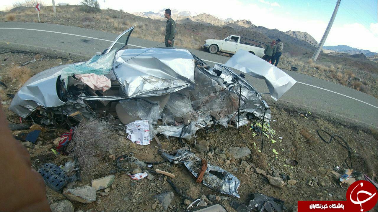 تصادف خونین کامیون با پژو 405 + تصاویر