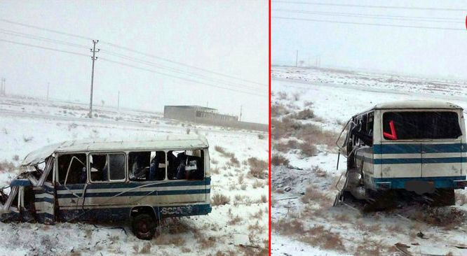 واژگونی مینی بوس 11 مصدوم بر جای گذاشت