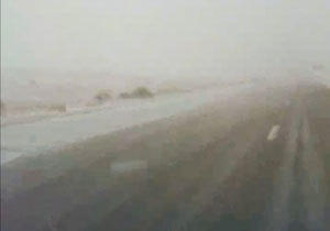برف و کولاک در جاده زرند + فیلم