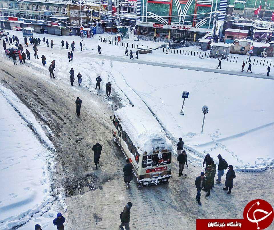 نمای شگفت انگیز از برف زمستانی در کابل