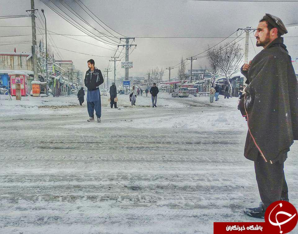 نمای شگفت انگیز از برف زمستانی در کابل