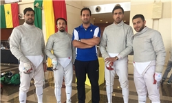 پیروزی تیم ملی شمشیربازی مقابل بلاروس/ بازی دوم با تیم اول جهان