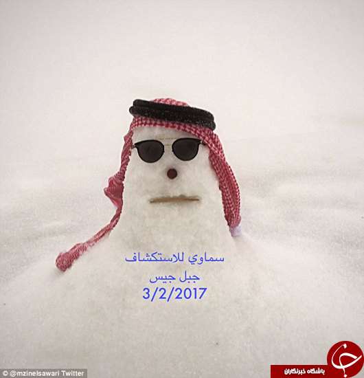 آدم&zwnj;برفی دوبی در توییتر طوفان کرد +تصاویر