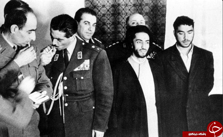 تصویر دیده نشده از شهید نواب صفوی در کنار بختیار و رئیس ساواک