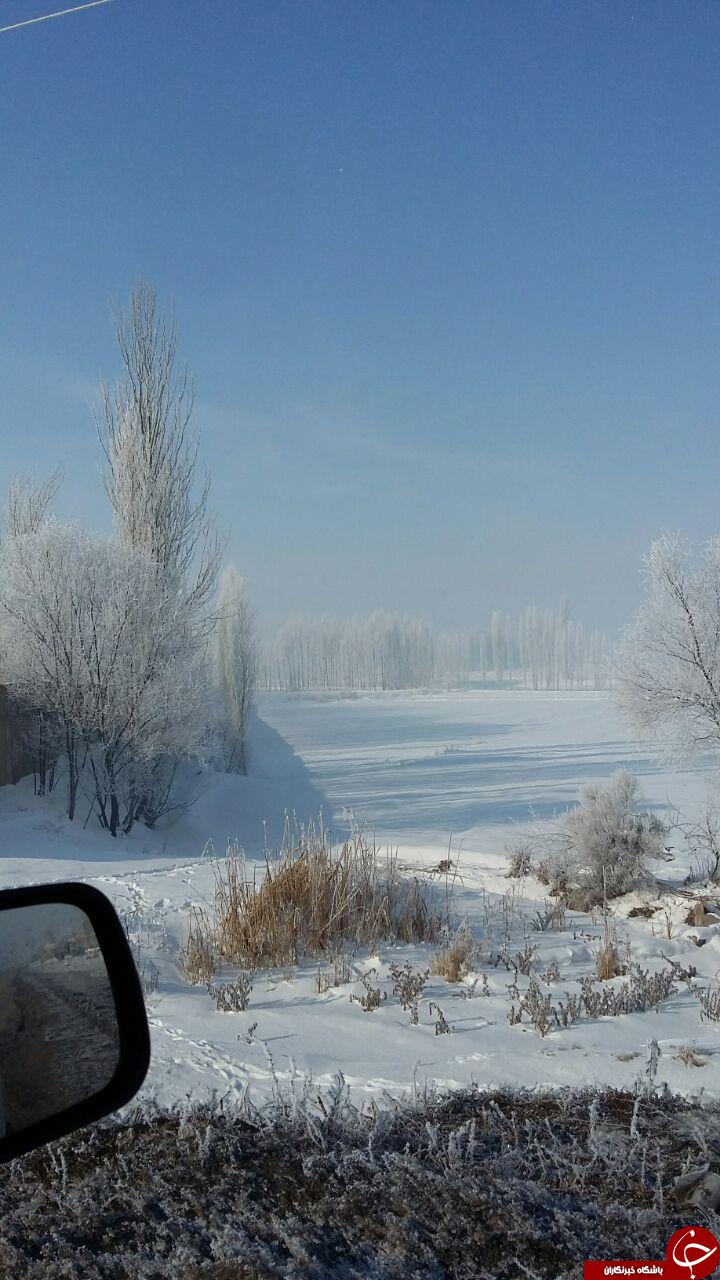نمایی از طبیعت برفی خوی + تصاویر