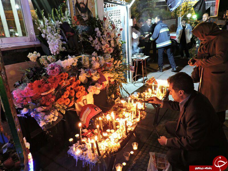 یاد بود شهدای آتش&zwnj;نشان حادثه پلاسکو در ساری + تصاویر