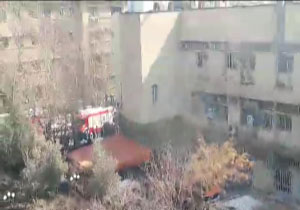 حادثه آتش&zwnj;سوزی در دانشگاه تهران + فیلم