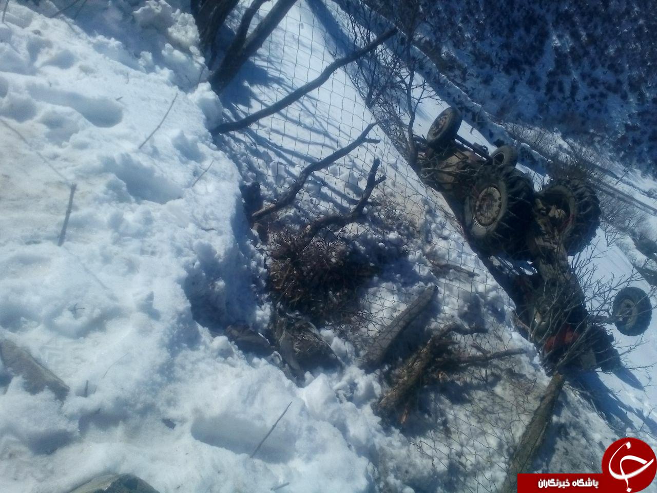 واژگونی تراکتور در نیچکوه +تصاویر