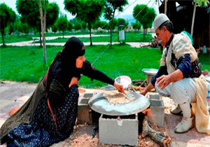 افتتاح کارگاه پخت نان سنتی درباشت