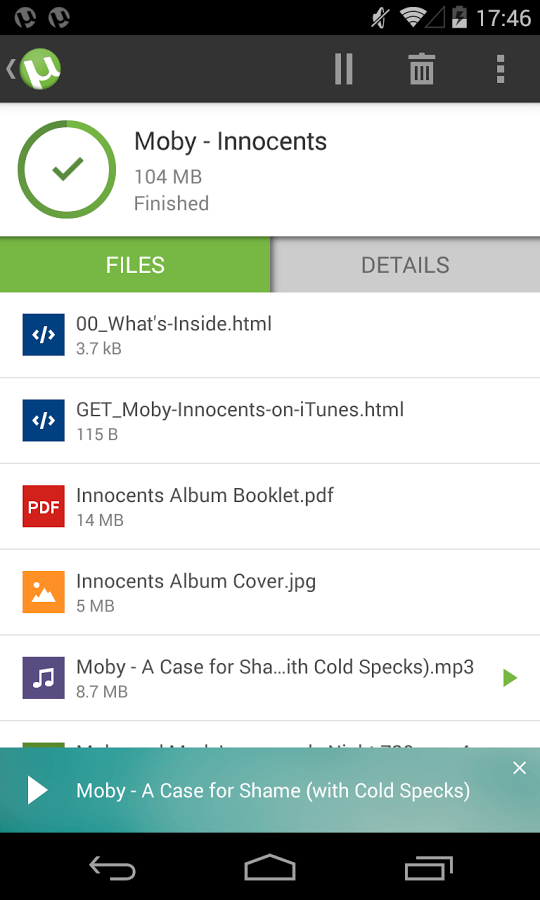 دانلود &micro;Torrent برای اندروید / سریعترین برنامه دانلود فایلهای تورنت