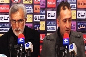نشست خبری مربیان پس از بازی گسترش فولاد - سایپا + فیلم