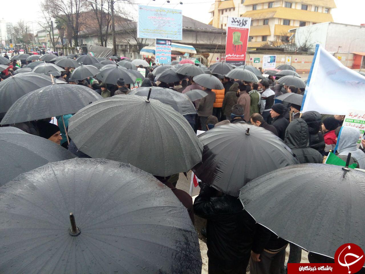 شعار مرگ بر آمریکا در تمام گیلان طنین انداز شده است + تصاویر
