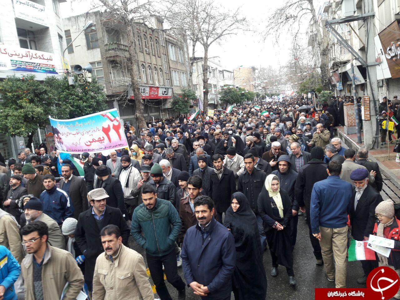 حماسه همدلی مردم مازندران در راهپیمایی 22 بهمن