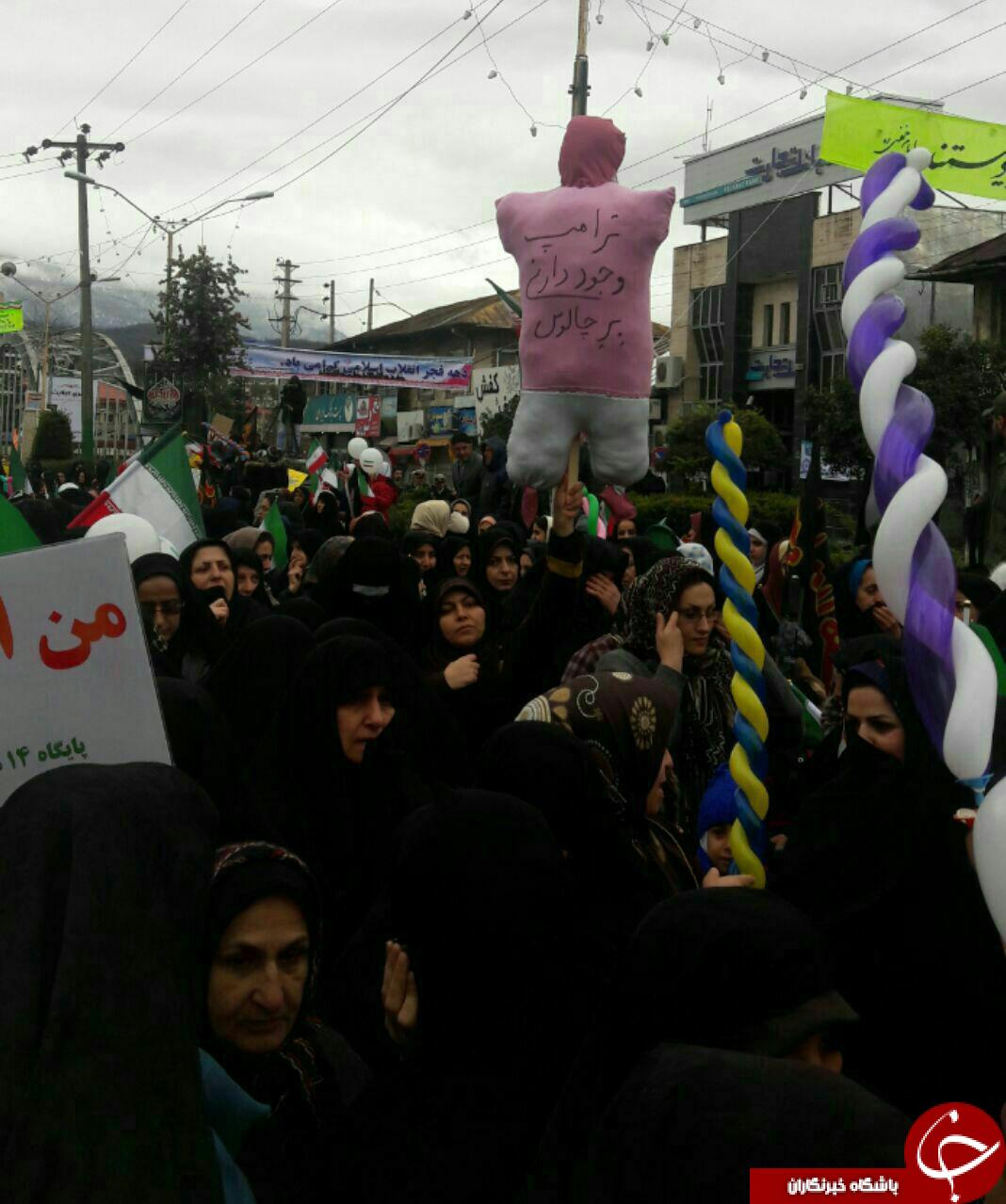 حضور عروس و داماد و سیاساکتی در راهپیمایی 22 بهمن +تصاویر