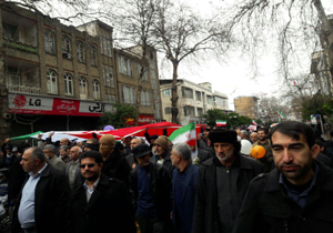 پایان راهپیمایی ۲۲ بهمن در مازندران با قرائت قطعنامه